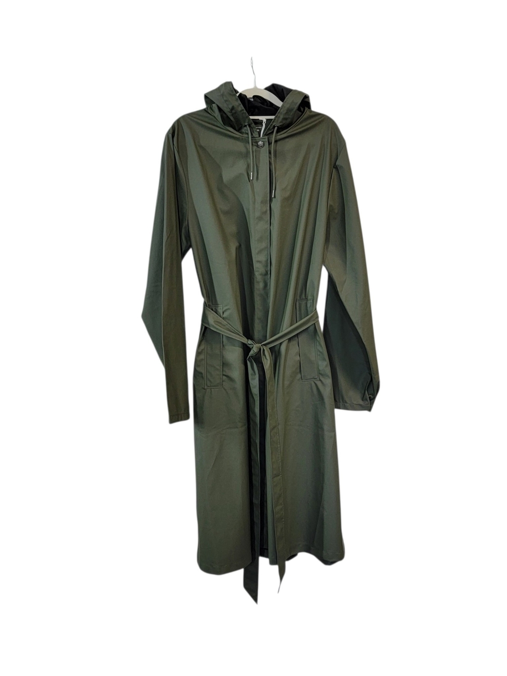 Rains Olive Green A-Line Longer W Jacket W3